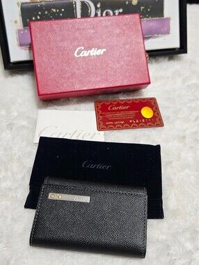 Cartier Black Leather Key Holder